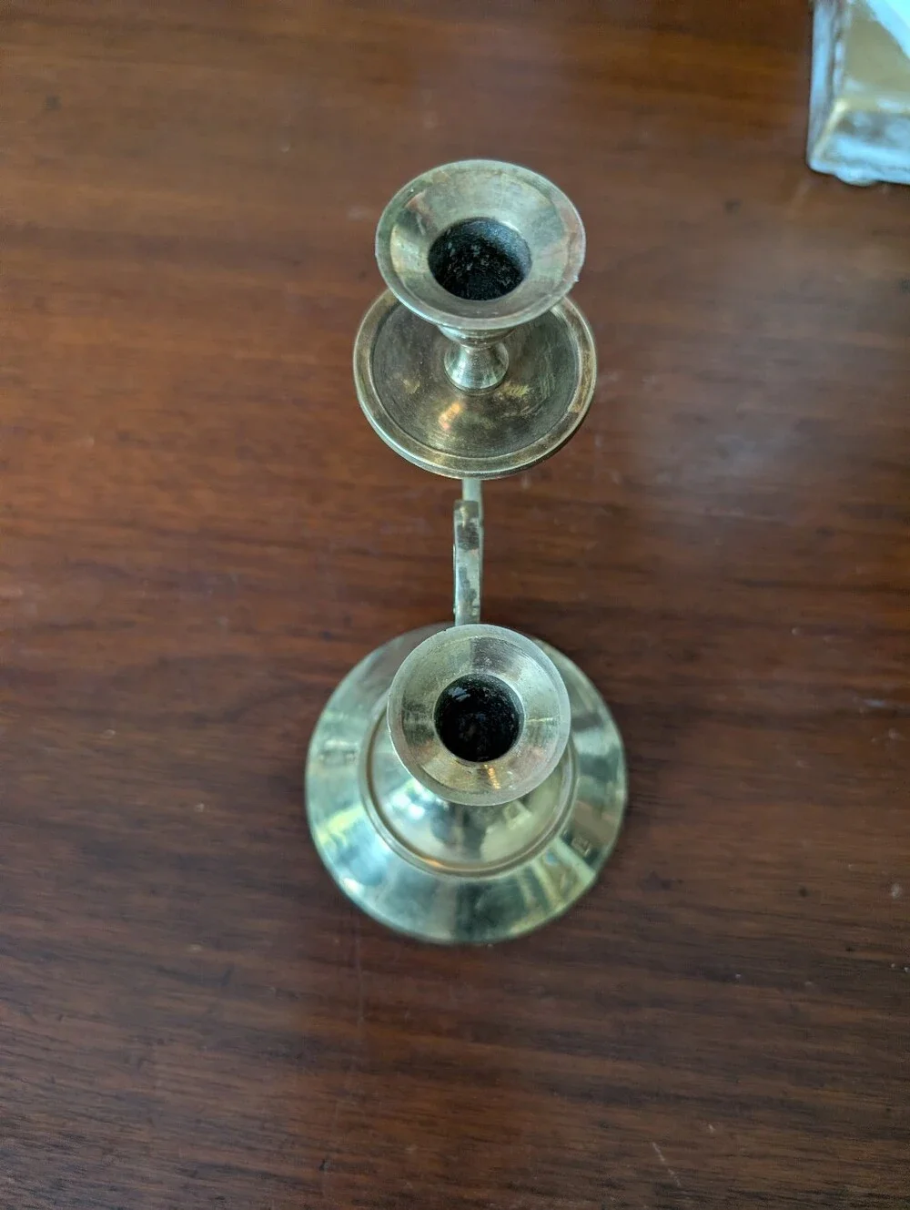 Vintage Delgif Brass Double Candlestick 